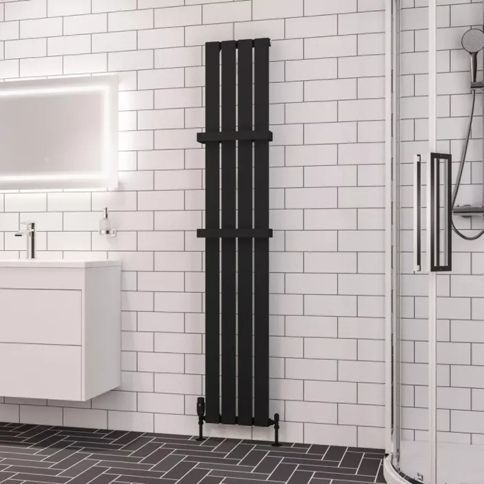 Eastbrook Deddington 1800 x 310 Radiator Matt Black