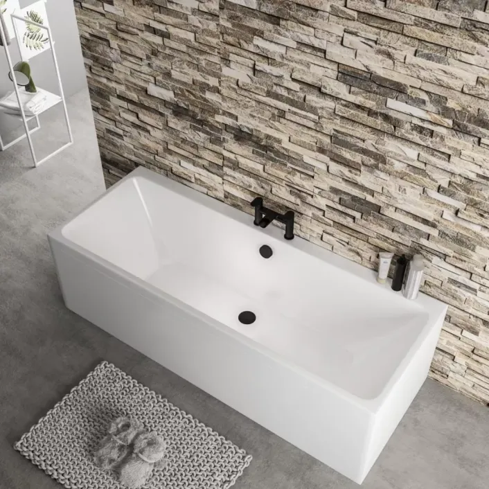 Eastbrook Malin Double Ended (DE) 1800 x 800 x 440mm Rectangular 5mm Bath - White
