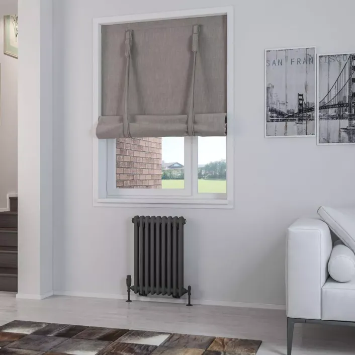 Eastbrook Rivassa 2 Column Radiator 600 x 428mm Matt Anthracite