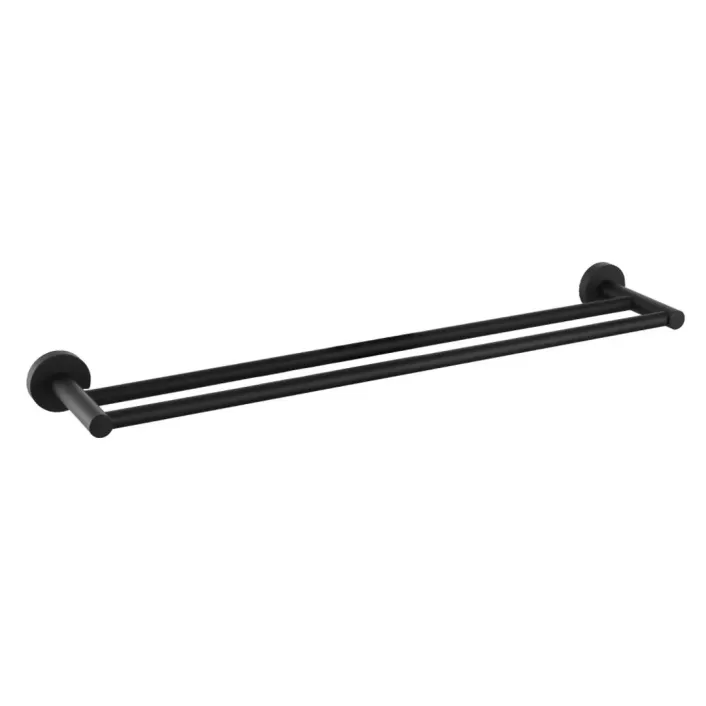 Eastbrook Genoa Double Towel Rail - Matt Black
