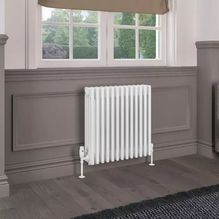 Eastbrook Rivassa 4 Column Radiator 600 x 605mm Gloss White