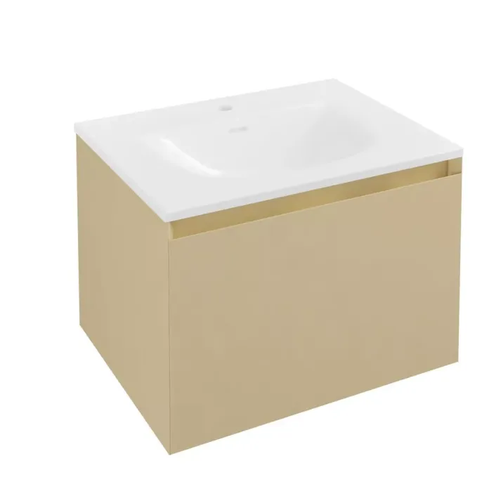 Eastbrook Badbury 60cm Wall Hung Unit 1 Drawer Linen