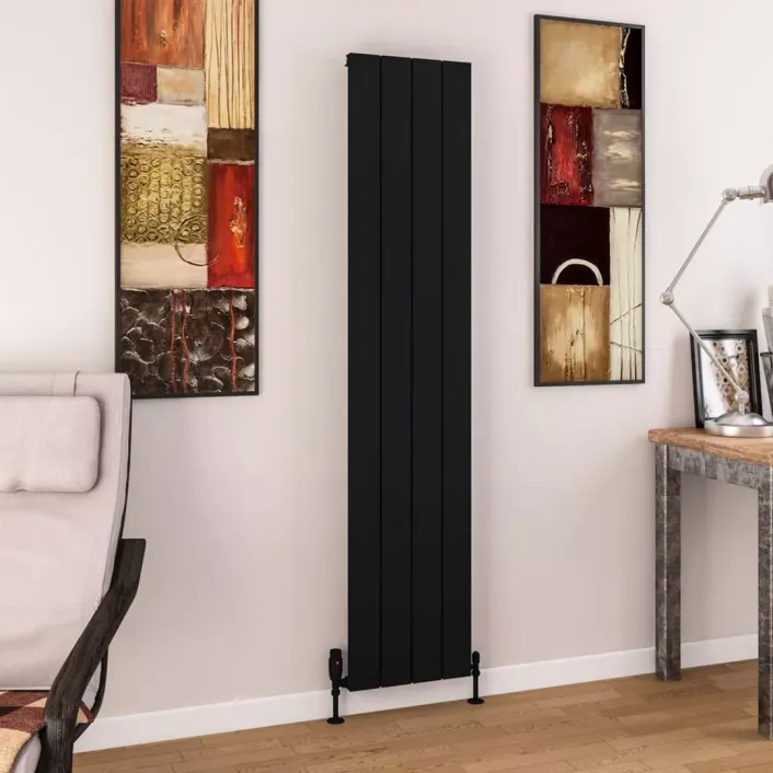 Eastbrook Charlton 1800 x 375 Aluminium Radiator Matt Black