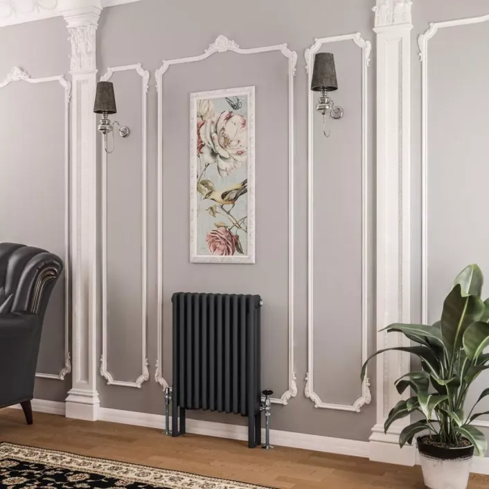 Eastbrook Imperia 3 Column Radiator 600 x 515mm Matt Anthracite