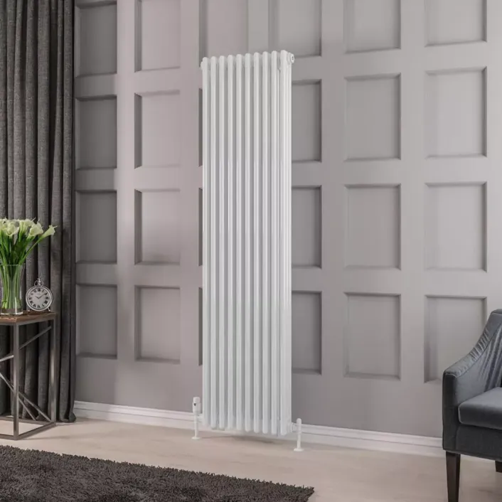 Eastbrook Rivassa 3 Column Radiator 1800 x 473mm Gloss White