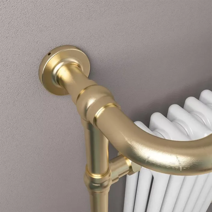Eastbrook Isbourne 940 x 507 Brushed Brass / Gloss White