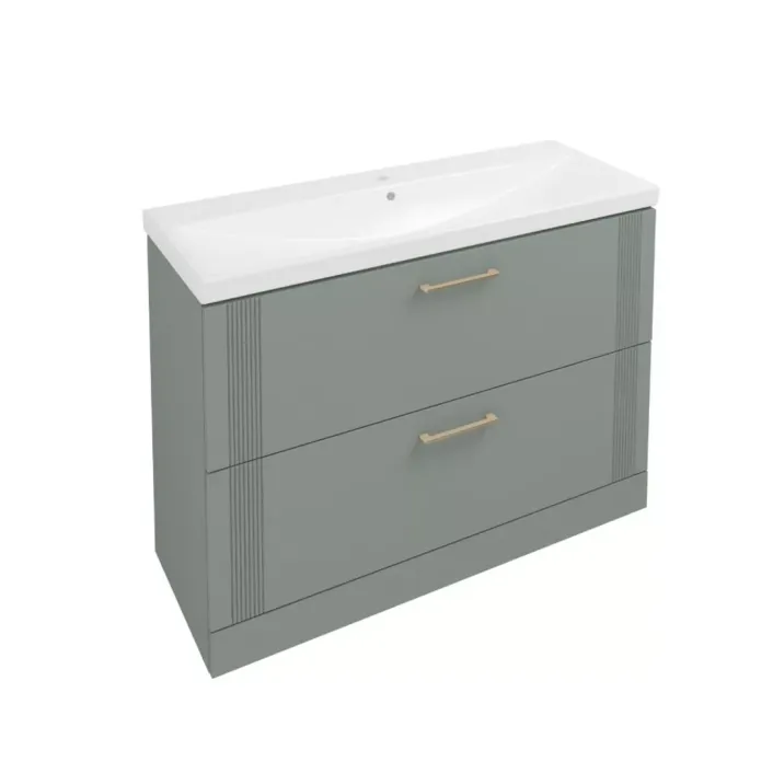 Eastbrook Cranham 120cm Floorstanding Vanity Unit - Sage Green