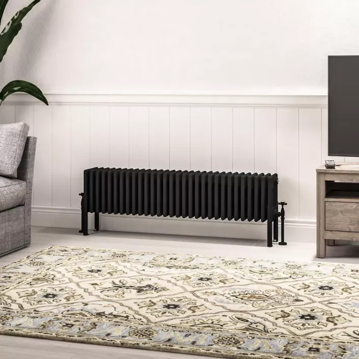 Eastbrook Imperia 6 Column Radiator 300 x 1370mm Matt Black