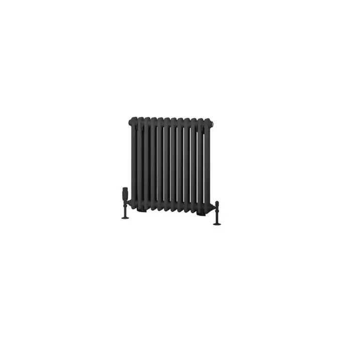 Eastbrook Rivassa 2 Column Radiator 600 x 563mm Matt Anthracite