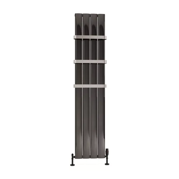 Eastbrook Malmesbury 1800 x 375 Aluminium Radiator Black Effect
