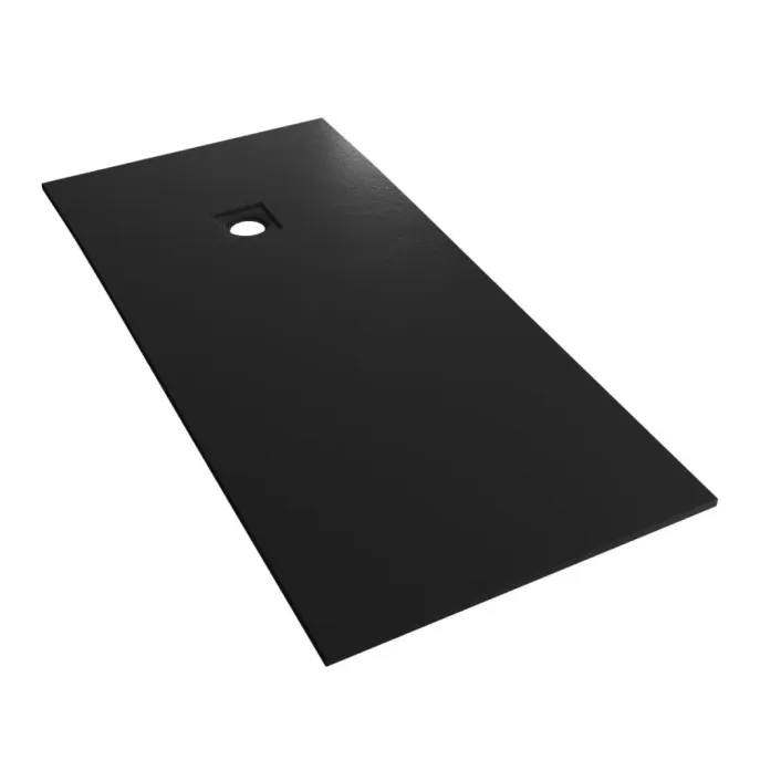 Eastbrook Crossland 1700 x 700mm Rectangular Shower Tray with Slate Finish - Black