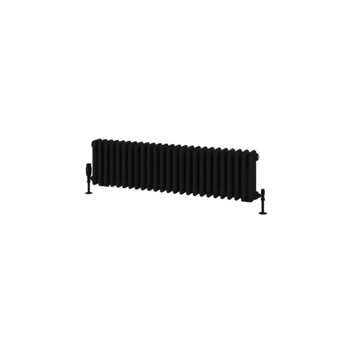 Eastbrook Rivassa 3 Column Radiator 300 x 1148mm Matt Black