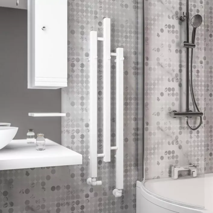 Eastbrook Conwy 1200 x 220 Radiator Matt White