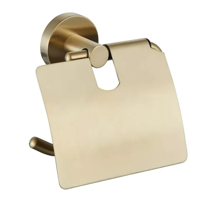 Eastbrook Genoa Covered Toilet Roll Holder - Brushed Brass