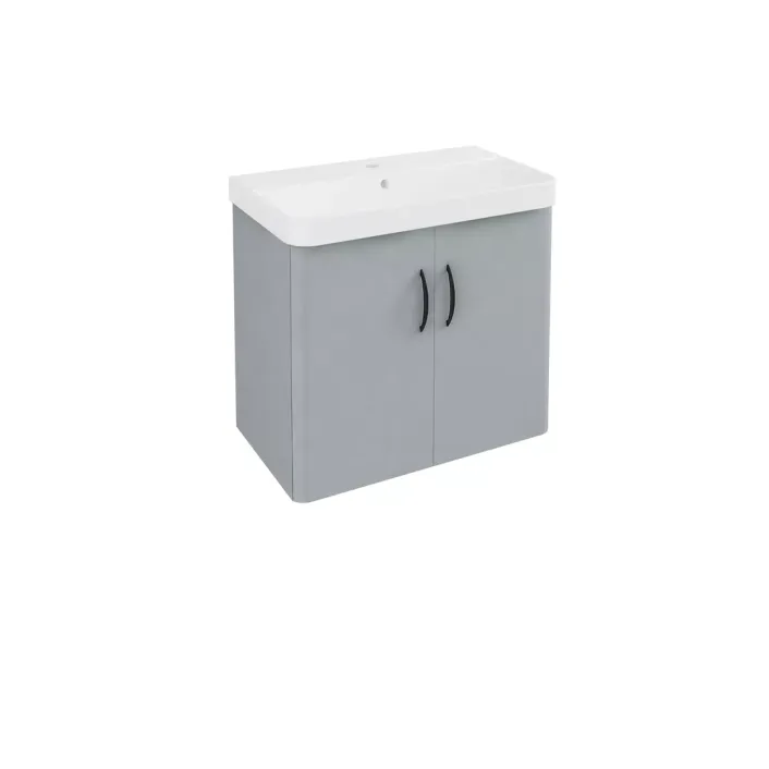 Eastbrook Cavone II 60CM 2 Door Wall Hung Basin Vanity Unit - Grey