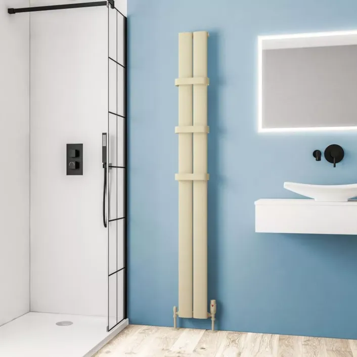 Eastbrook Malmesbury 1800 x 185 Aluminium Radiator Matt Cappuccino