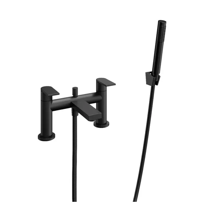 Eastbrook Westbury Bath Shower Mixer Tap (BSM) Including Handset & Holder - Matt Black