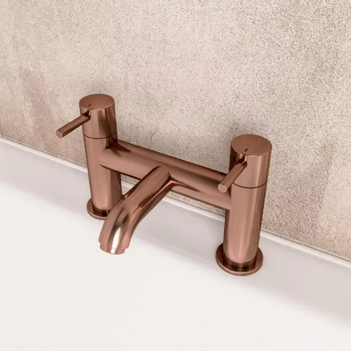 Eastbrook Meriden Bath Filler Tap with Curved Spout - Brushed Bronze