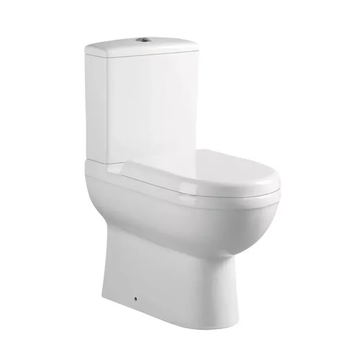 Eastbrook Dura High Level Close Coupled Back To Wall WC Pan with Fixings - White