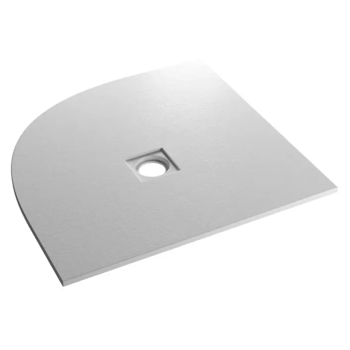 Eastbrook Crossland 900mm x 900mm Quad Slate Finish Shower Tray - Light Grey