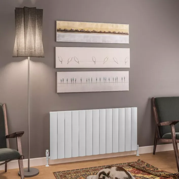 Eastbrook Tordino 600 x 1230 Aluminium Radiator Matt White