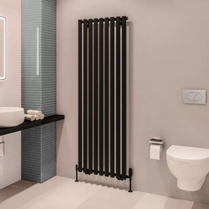 Eastbrook Tunstall 1800 x 630 Radiator Matt Black