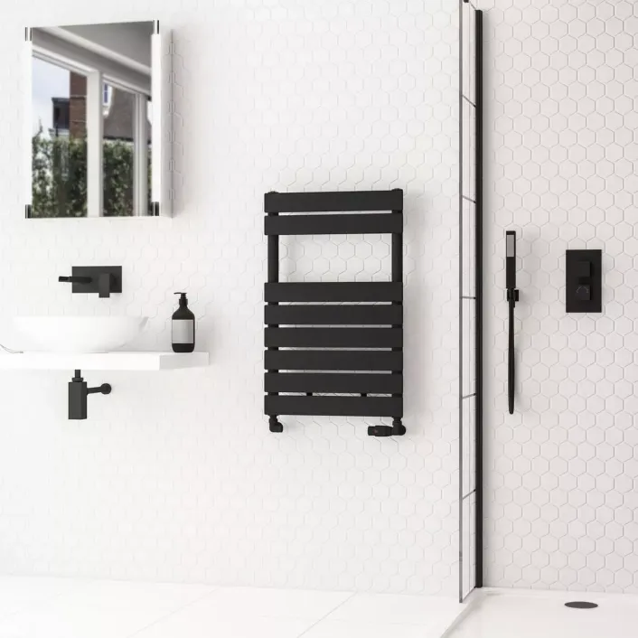 Eastbrook Addington II Towel Rail 790 x 500 Type10 Matt Black