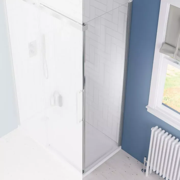 Eastbrook Corniche 2000 8mm Easy Clean 2000mm x 700mm Side Panel - Chrome