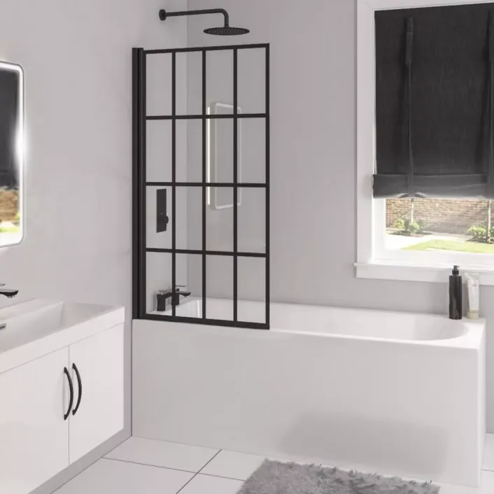 Eastbrook Biscay 1700 x 700 x 440mm Left Hand (LH) Straight Rectangular 5mm Shower Bath - White