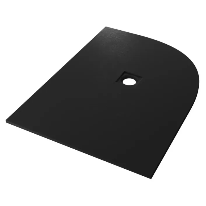 Eastbrook Crossland 1200 x 900mm Right Hand (RH) Offset Quad Shower Tray with Slate Finish - Black