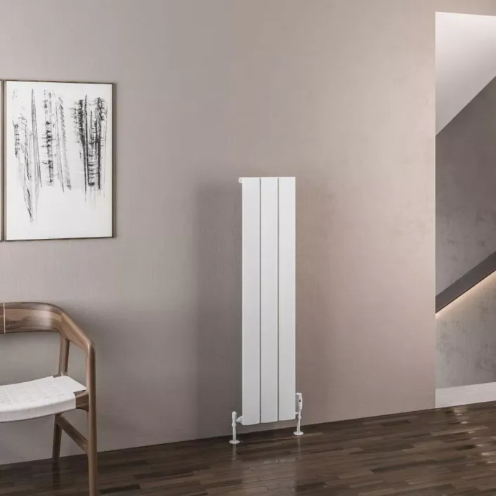Eastbrook Malmesbury 1200 x 280 Aluminium Radiator Matt White