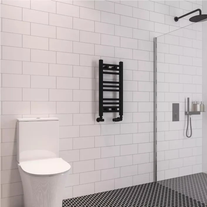 Eastbrook Wingrave 600 x 300 Straight Multirail Matt Black