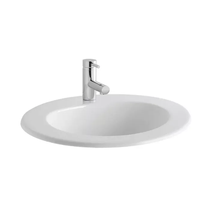 Eastbrook 49cm x 41cm 1 Tap Hole Ceramic Inset Vanity Basin (No Chain Stay) - White