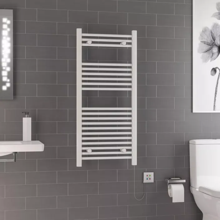 Eastbrook Biava Dry Element Towel Rail 1100x500mm 400w Gloss White