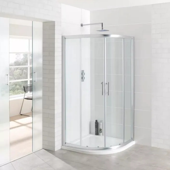 Eastbrook Vantage Easy Clean 1000x1000mm Quadrant Shower Enclosure - Chrome