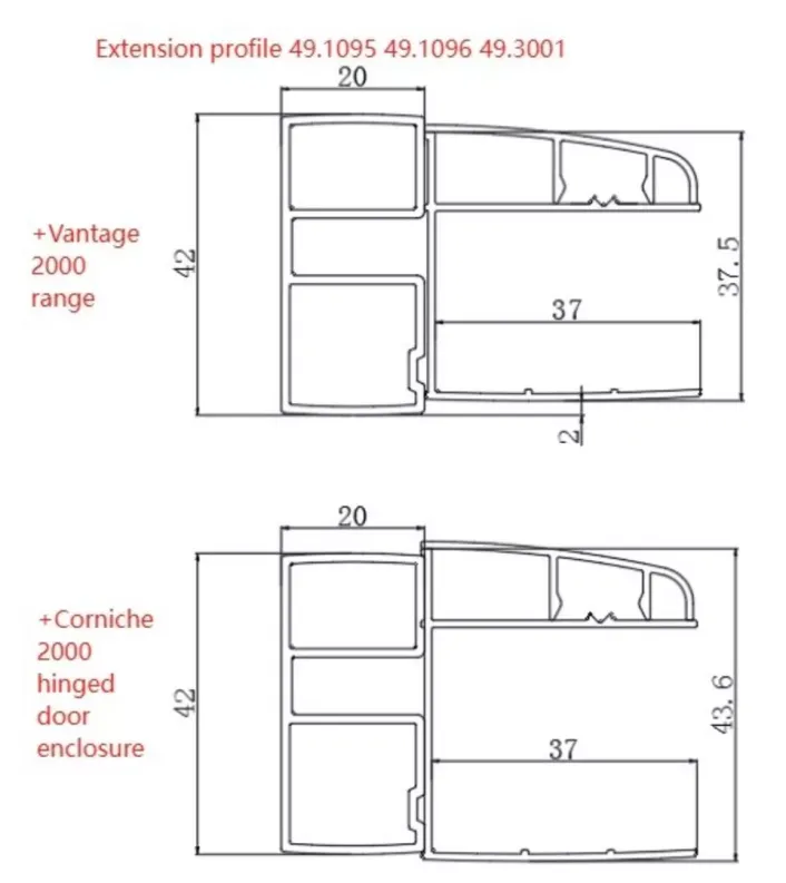Eastbrook 6mm Extension Profile 1 Piece Brushed Brass