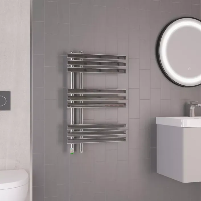 Eastbrook Loddon Dry Element Towel Rail 800 x 500 Chrome