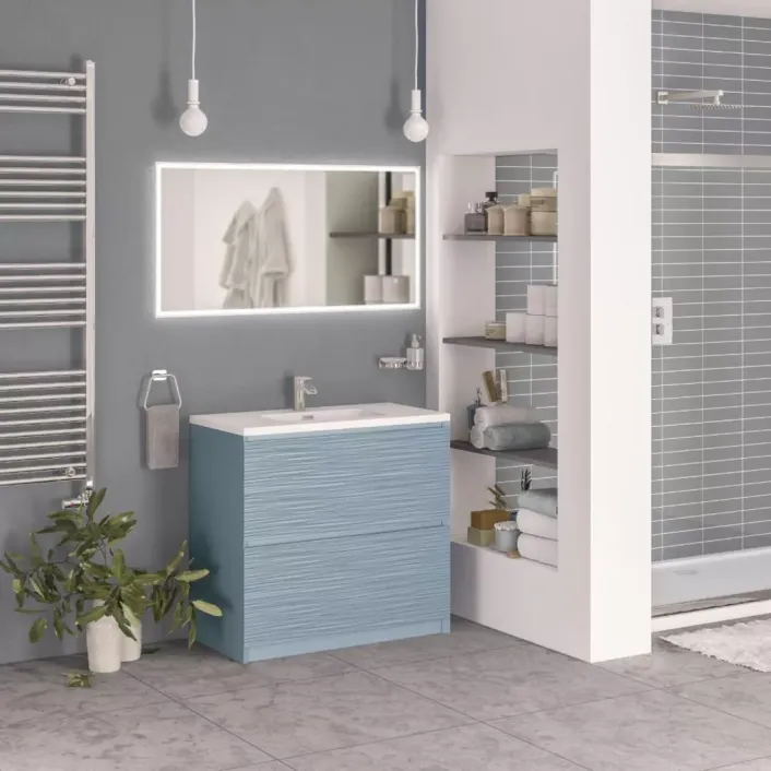 Eastbrook Langley 90cm Floorstanding Vanity Unit - Harbour Blue