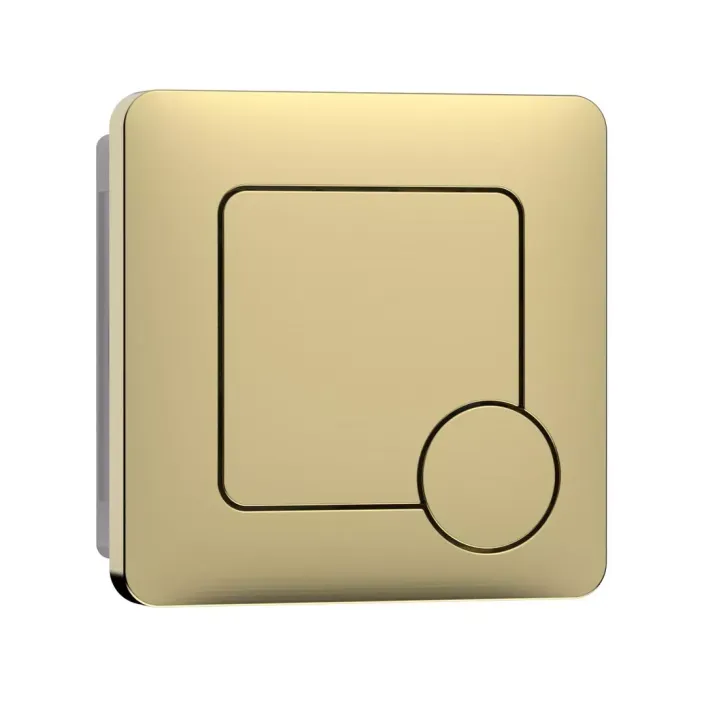 Eastbrook Square Flush Button Brushed Brass