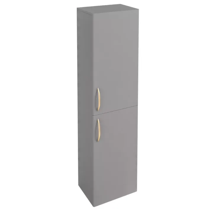Eastbrook Cavone Tall Wall Hung Unit, 2 Door - Matt Grey