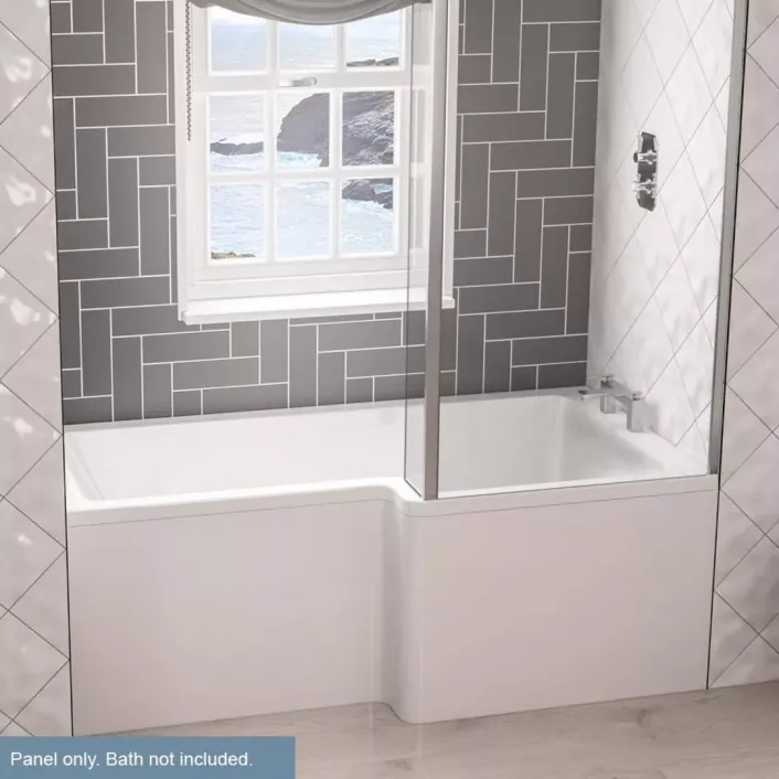 Eastbrook Portland L - Shape Front Panel 5mm 1500x560mm - White