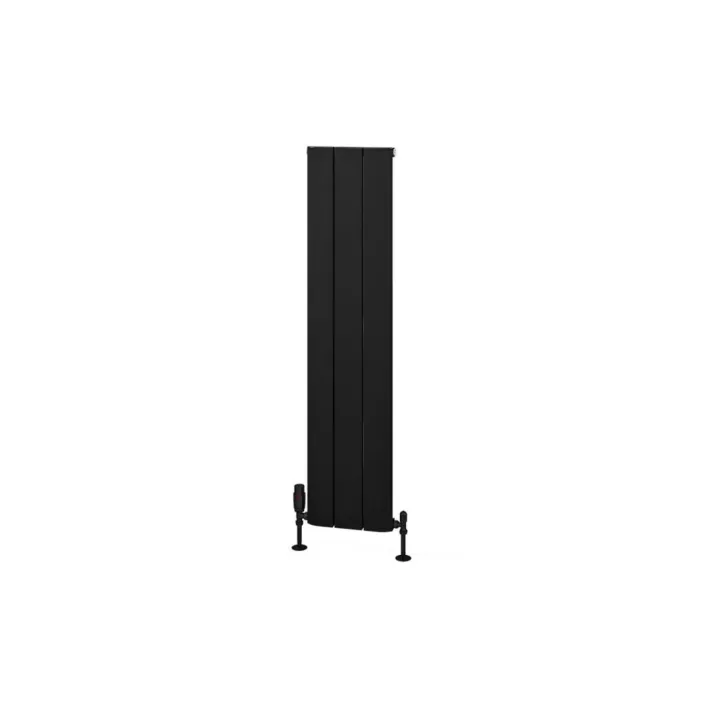 Eastbrook Withington 1200 x 280 Aluminium Radiator Matt Black