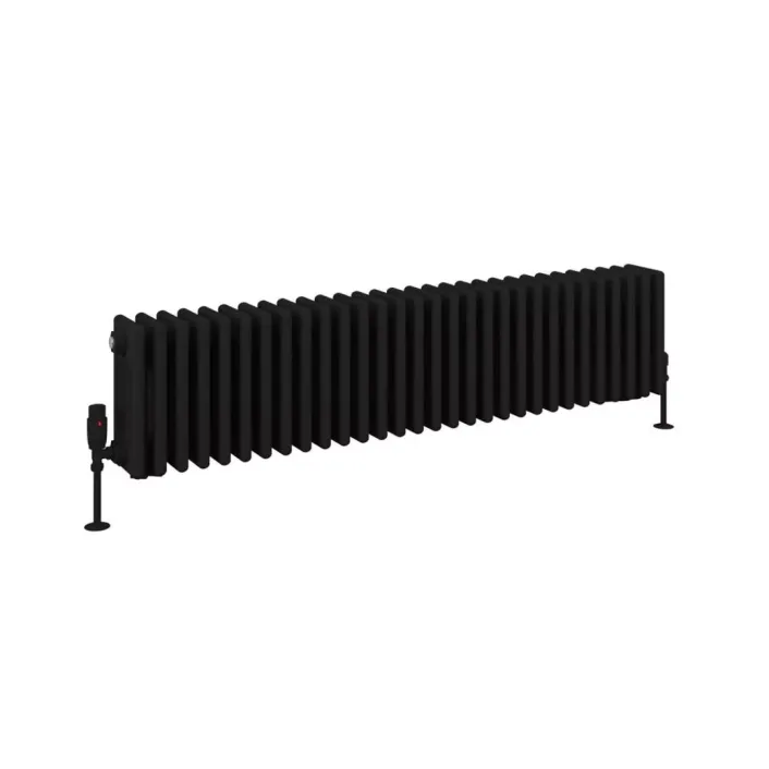 Eastbrook Rivassa 4 Column Radiator 300 x 1373mm Matt Black