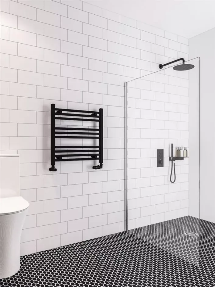 Eastbrook Wingrave 600 x 600 Straight Multirail Matt Black