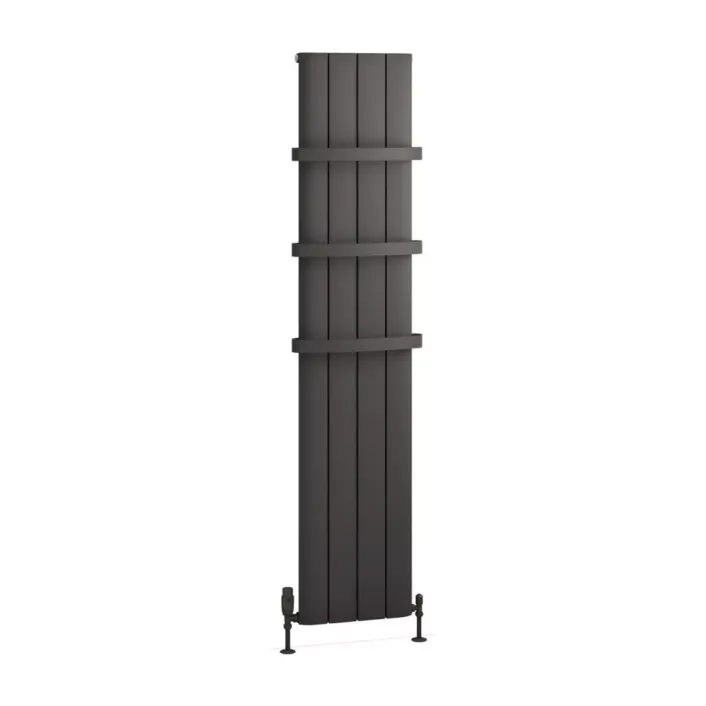 Eastbrook Withington 1800 x 375 Aluminium Radiator Matt Anthracite
