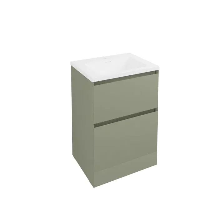 Eastbrook Badbury 60cm Floorstanding Drawer Vanity Unit - Savannah Green