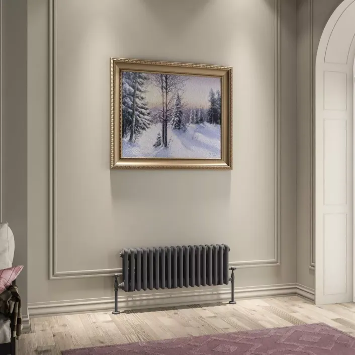 Eastbrook Imperia 3 Column Radiator 300 x 830mm Matt Anthracite