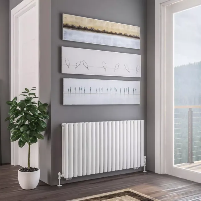 Eastbrook Tunstall Double 600 x 1179 Radiator Matt White
