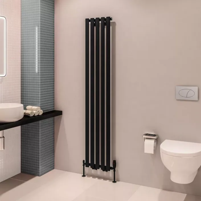 Eastbrook Tunstall 1800 x 350 Radiator Matt Black