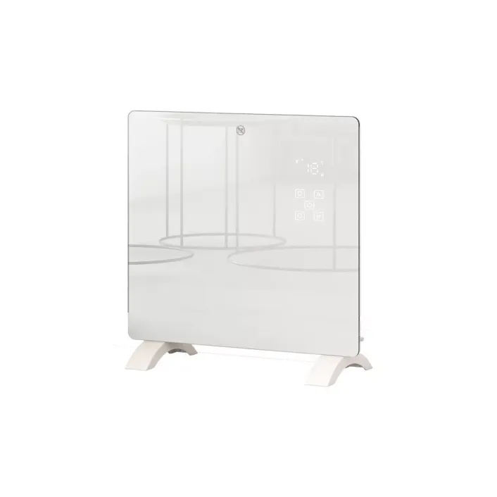 Eastbrook Cortona 555 x 520 Glass Fronted Electric Radiator 1000W White